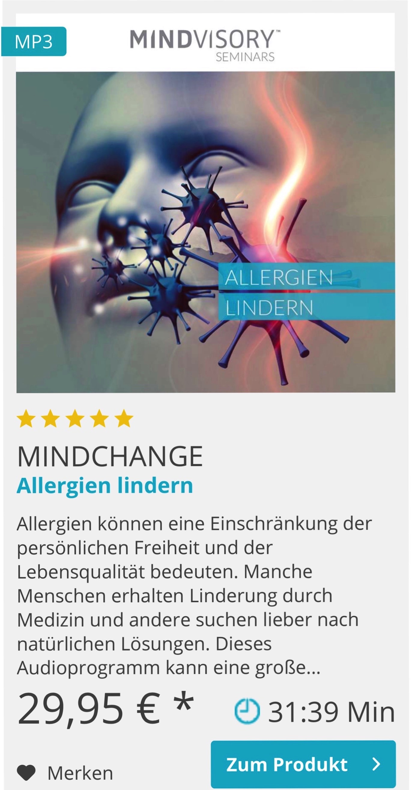 Mindvosory Allergien lindern Erfahrung